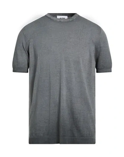 Alpha Studio Man Sweater Lead Size 40 Cotton In Gray