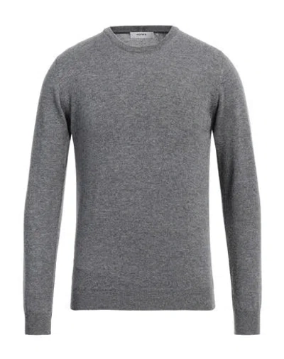 Alpha Studio Man Sweater Lead Size 42 Wool, Cashmere In Grey
