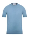 Alpha Studio Man Sweater Light Blue Size 48 Cotton