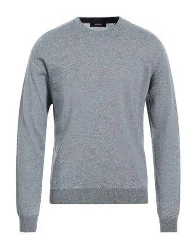 Alpha Studio Man Sweater Light Blue Size L Viscose, Nylon, Wool, Cashmere, Polyester