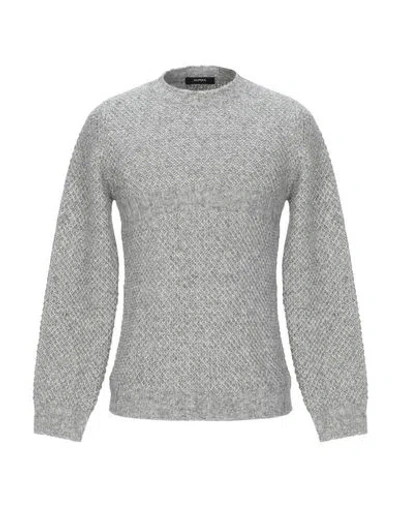 Alpha Studio Man Sweater Light Grey Size 38 Tussah Silk, Wool