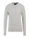 Alpha Studio Man Sweater Light Grey Size 38 Wool In Animal Print