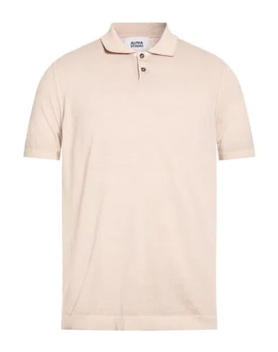 Alpha Studio Man Sweater Light Grey Size 40 Cotton In Pink