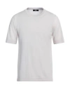 Alpha Studio Man Sweater Light Grey Size 40 Merino Wool
