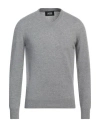 Alpha Studio Man Sweater Light Grey Size 42 Geelong Wool In Grey