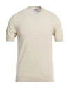Alpha Studio Man Sweater Light Grey Size 44 Cotton, Polyester In White