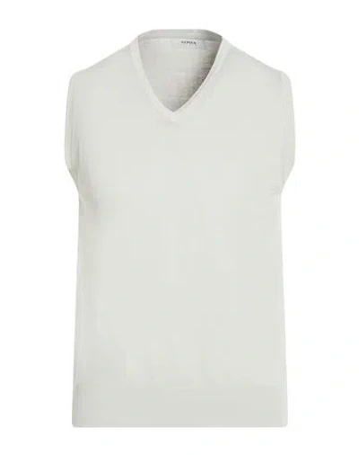 Alpha Studio Man Sweater Light Grey Size 44 Cotton In White