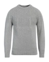 Alpha Studio Man Sweater Light Grey Size 44 Wool, Viscose, Polyamide In Grey
