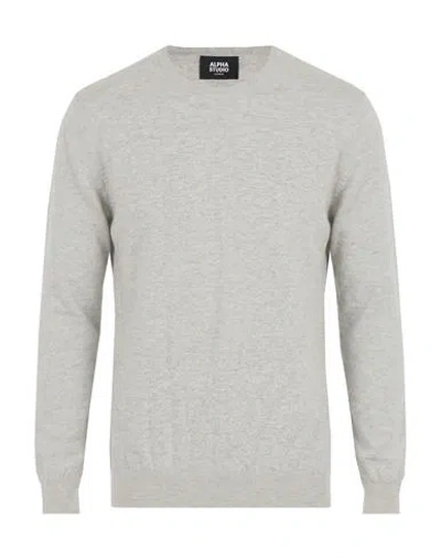 Alpha Studio Man Sweater Light Grey Size 46 Cashmere In Gray