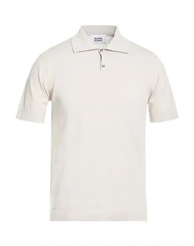 Alpha Studio Man Sweater Light Grey Size 48 Cotton, Polyester In White