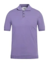 Alpha Studio Man Sweater Mauve Size 40 Cotton In Purple
