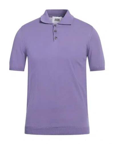 ALPHA STUDIO ALPHA STUDIO MAN SWEATER MAUVE SIZE 42 COTTON
