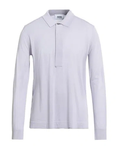 Alpha Studio Man Sweater Lilac Size 44 Mulberry Silk, Cashmere