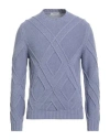 Alpha Studio Man Sweater Lilac Size 44 Wool, Alpaca Wool, Polyamide In Blue