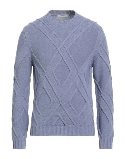 Alpha Studio Man Sweater Lilac Size 44 Wool, Alpaca Wool, Polyamide In Blue