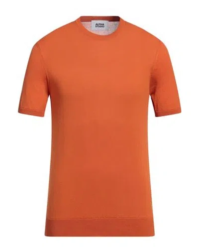 Alpha Studio Man Sweater Mandarin Size 44 Cotton