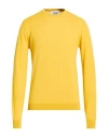 Alpha Studio Man Sweater Marigold Size 40 Cotton In Yellow