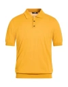 Alpha Studio Man Sweater Marigold Size 42 Cotton In Yellow