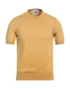 Alpha Studio Man Sweater Marigold Size 44 Cotton In Yellow