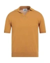 Alpha Studio Man Polo Shirt Mustard Size 40 Cotton In Yellow