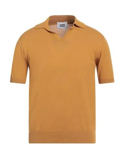 ALPHA STUDIO ALPHA STUDIO MAN SWEATER MARIGOLD SIZE 48 COTTON