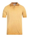 Alpha Studio Man Sweater Marigold Size 50 Cotton In Yellow