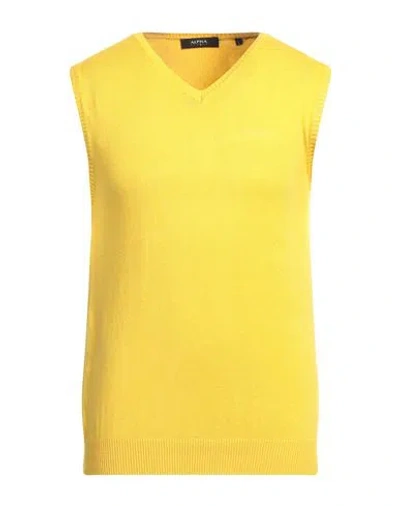 ALPHA STUDIO ALPHA STUDIO MAN SWEATER MARIGOLD SIZE L VISCOSE, POLYAMIDE