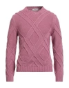 Alpha Studio Man Sweater Mauve Size 42 Wool, Alpaca Wool, Polyamide In Pink