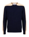 Alpha Studio Man Sweater Midnight Blue Size 36 Wool, Polyamide, Alpaca Wool In Blue