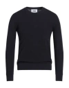 Alpha Studio Man Sweater Midnight Blue Size 38 Cotton, Polyester In Black