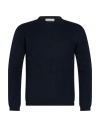 Alpha Studio Man Sweater Midnight Blue Size 38 Merino Wool