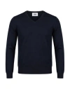 Alpha Studio Man Sweater Midnight Blue Size 38 Merino Wool In Multi