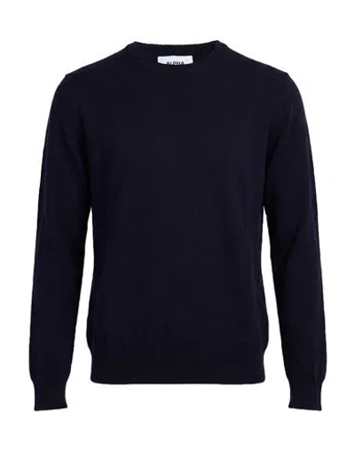 Alpha Studio Man Sweater Midnight Blue Size 38 Wool, Cashmere