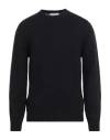 Alpha Studio Man Sweater Midnight Blue Size 40 Acrylic, Alpaca Wool, Wool In Black
