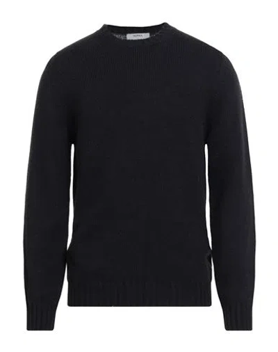 Alpha Studio Man Sweater Midnight Blue Size 40 Acrylic, Alpaca Wool, Wool