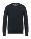 Alpha Studio Man Sweater Midnight Blue Size 40 Merino Wool