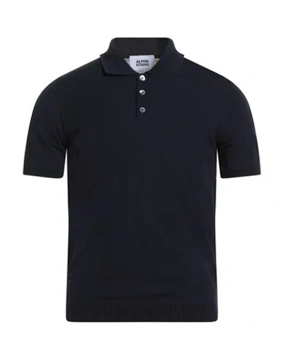 Alpha Studio Man Sweater Midnight Blue Size 42 Cotton