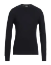 Alpha Studio Man Sweater Midnight Blue Size 48 Geelong Wool In Blue