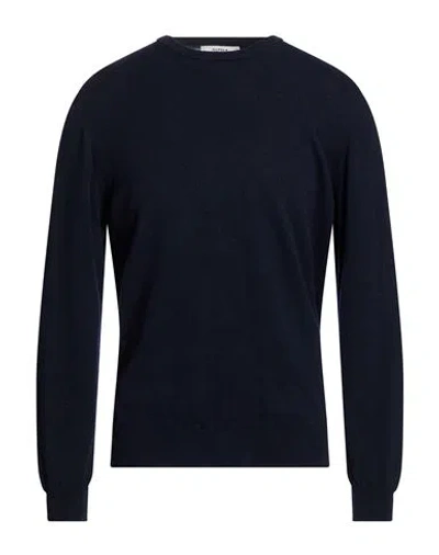 Alpha Studio Man Sweater Midnight Blue Size 42 Wool, Cashmere