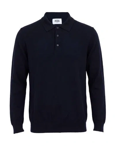 Alpha Studio Man Sweater Midnight Blue Size 44 Cashmere