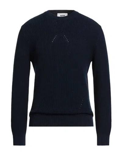 Alpha Studio Man Sweater Midnight Blue Size 44 Cotton