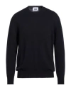 Alpha Studio Man Sweater Midnight Blue Size 44 Cotton In Black