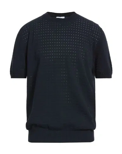 Alpha Studio Man Sweater Midnight Blue Size 44 Cotton, Polyester
