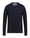 Alpha Studio Man Sweater Midnight Blue Size 44 Wool, Cashmere, Silk