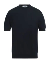 Alpha Studio Man Sweater Midnight Blue Size 46 Cotton In Blue