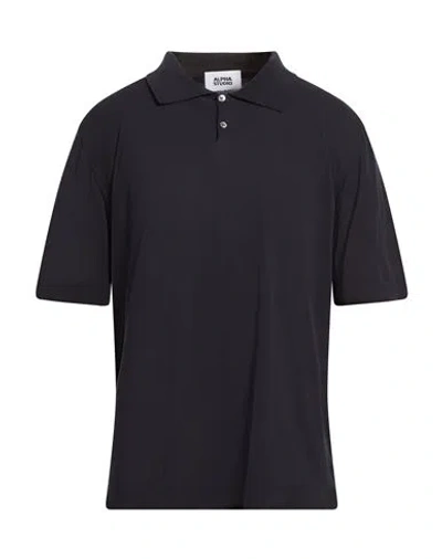 Alpha Studio Man Sweater Midnight Blue Size 46 Cotton, Polyester