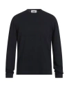 Alpha Studio Man Sweater Midnight Blue Size 46 Cotton, Polyester In Black