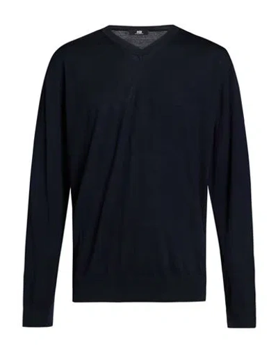 Alpha Studio Man Sweater Midnight Blue Size 46 Merino Wool