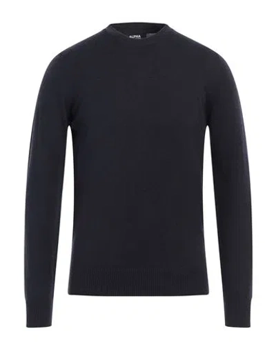 Alpha Studio Man Sweater Midnight Blue Size 48 Geelong Wool