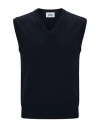 Alpha Studio Man Sweater Midnight Blue Size 42 Cotton In Black